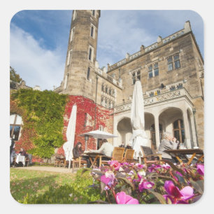 Schloss Eckberg Burg, Deutschland Quadratischer Aufkleber