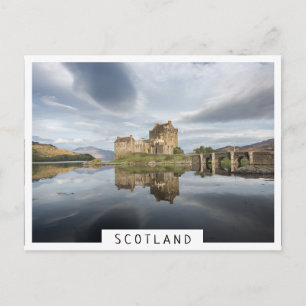 Schloss Eilean Donan mit Reflexion in Schottland Postkarte