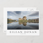 Schloss Eilean Donan mit Reflexion in Schottland Postkarte (Vorne/Hinten)