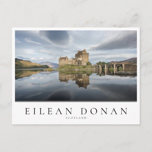Schloss Eilean Donan mit Reflexion in Schottland Postkarte (Vorderseite)