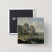 Schloss-Felsen (Flatholm Insel), Bristol-Kanal, 17 Button (Vorne & Hinten)