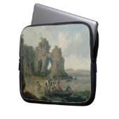 Schloss-Felsen (Flatholm Insel), Bristol-Kanal, 17 Laptopschutzhülle (Vorderseite Links)