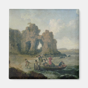 Schloss-Felsen (Flatholm Insel), Bristol-Kanal, 17 Magnet