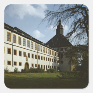 Schloss Friedenstein, Gotha, im Jahre 1643-54 Quadratischer Aufkleber