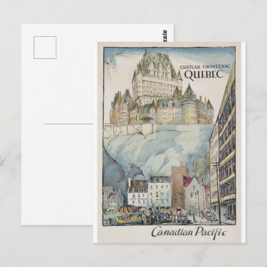 Schloss Frontenac Postkarte (Vorne/Hinten)