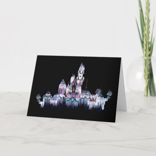 Schloss Frozen Feiertagskarte (Vorderseite)