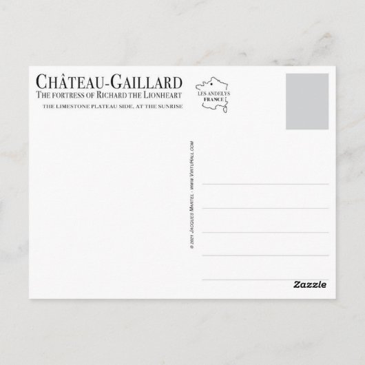 Schloss Gaillard, at the sunrise Postkarte (Rückseite)