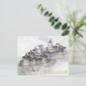 Schloss Gaillard, auf dem Meer des Winternebels, Postkarte (Stehend Vorderseite)