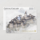 Schloss Gaillard, auf dem Meer des Winternebels, Postkarte (Vorne/Hinten)