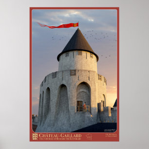 SCHLOSS-GAILLARD - The keep, at sunset Poster