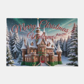 Schloss Gingerbread aus dem Weihnachtswald Fußmatte (Vorderseite)