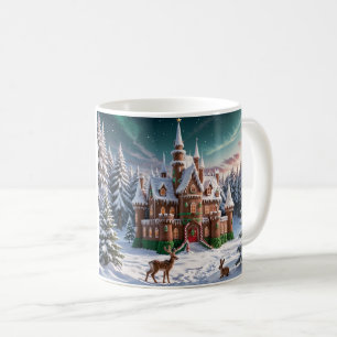 Schloss Gingerbread aus dem Weihnachtswald Kaffeetasse