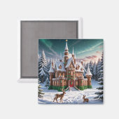 Schloss Gingerbread aus dem Weihnachtswald Magnet (Vorderseite/Rückseite)
