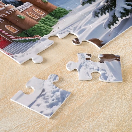 Schloss Gingerbread aus dem Weihnachtswald Puzzle (Seite)