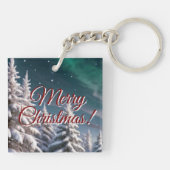 Schloss Gingerbread aus dem Weihnachtswald Schlüsselanhänger (Rückseite)