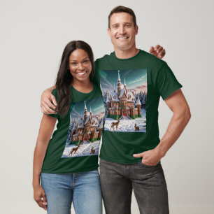 Schloss Gingerbread aus dem Weihnachtswald T-Shirt