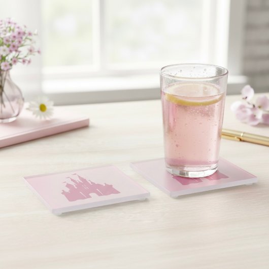 Schloss Glas Untersetzer