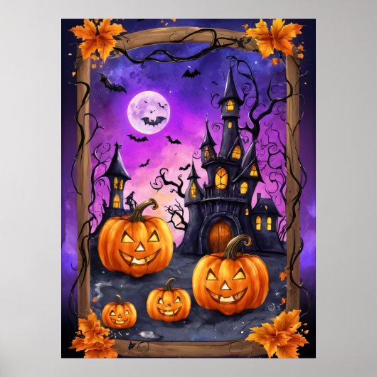 Schloss Halloween Poster (Vorne)