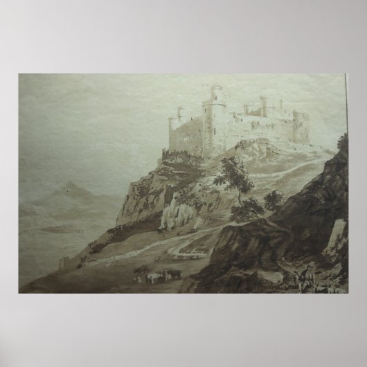 Schloss Harlech - Paul Sandby - c1800 Poster (Vorne)