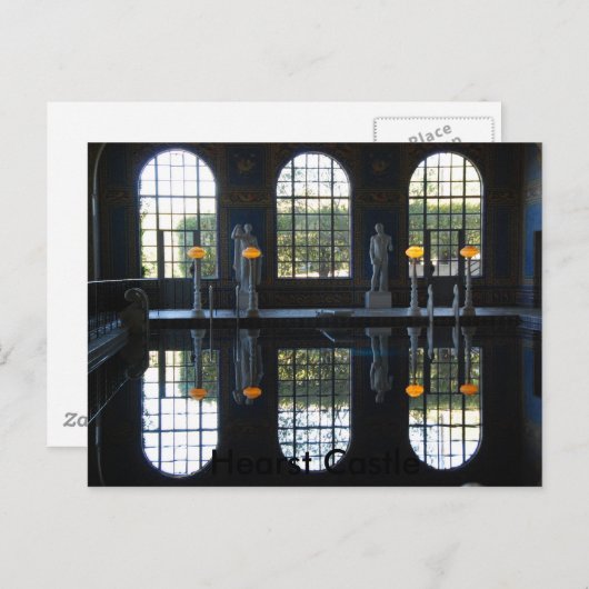 Schloss Hearst Innenpool Postkarte (Vorne/Hinten)