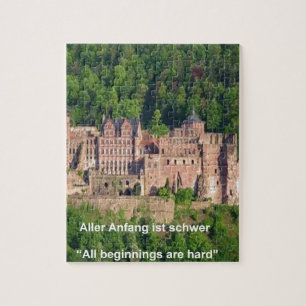 Schloss Heidelberg im Deutschen & Deutschen Sprich Puzzle