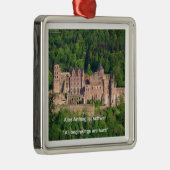 Schloss Heidelberg im Deutschen & Deutschen Sprich Silbernes Ornament (Rechts)