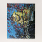 Schloss Himeji in Japan mit Kirschblüten Jigsaw Puzzle (Vertikal)