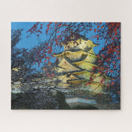 Schloss Himeji in Japan mit Kirschblüten Jigsaw Puzzle