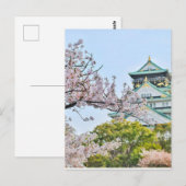 Schloss Himeji mit Kirschblüten Postkarte (Vorne/Hinten)