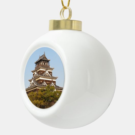 Schloss Hiroshima 広 島 城, Hiroshima, Japan Keramik Kugel-Ornament (Rechts)
