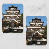 Schloss Hiroshima 広 島 城, Hiroshima, Japan Visitenkarte (Vorne/Hinten)