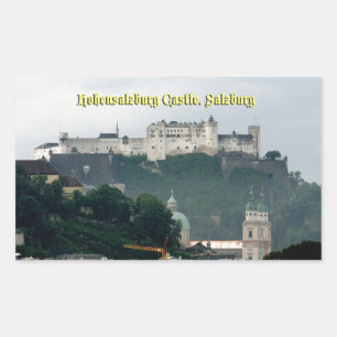 Schloss Hohensalzburg, Salzburg, Österreich Rechteckiger Aufkleber