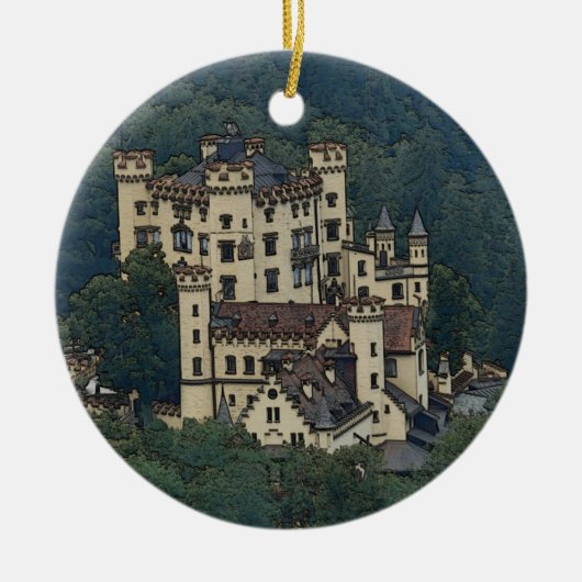 Schloss Hohenschwangau Keramik Ornament (Vorne)