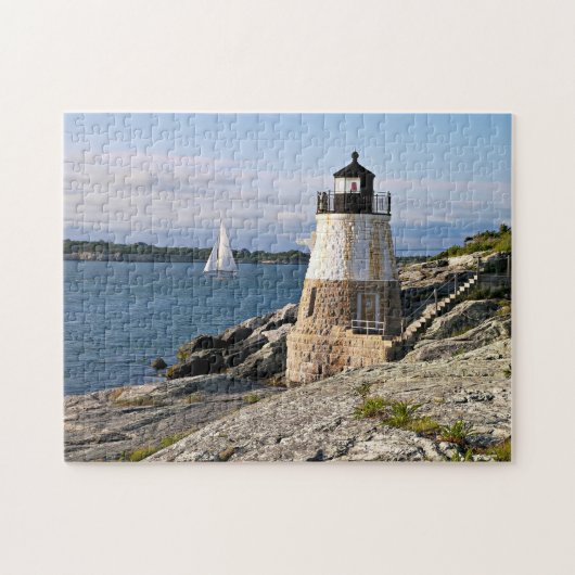 Schloss-Hügel-Leuchtturm, Rhode Island Puzzle (Horizontal)