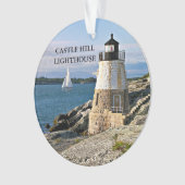 Schloss-Hügel-Leuchtturm, Rhode Island Verzierung Ornament (Vorderseite)