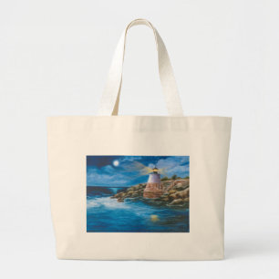 Schloss-Hügel-Leuchtturm-Tasche Jumbo Stoffbeutel