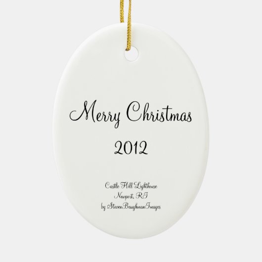 Schloss-Hügel-Leuchtturm-Verzierung Keramikornament (Hinten)