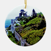 Schloss in Sintra Portugal Keramik Ornament (Vorne)