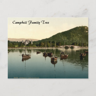 Schloss Inverary und Brücke, Schottland Postkarte