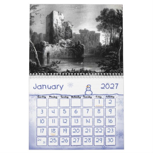 Schloss-Kalender 3 Kalender (Jan 2027)