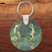 Schloss Kammer am Attersee III von Gustav Klimt Schlüsselanhänger (Rückseite)