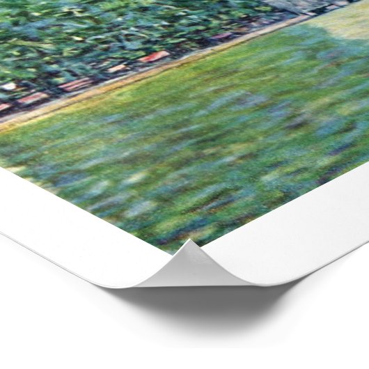 Schloss Kammer am Attersee von Klimt Gustav Poster (Ecke)