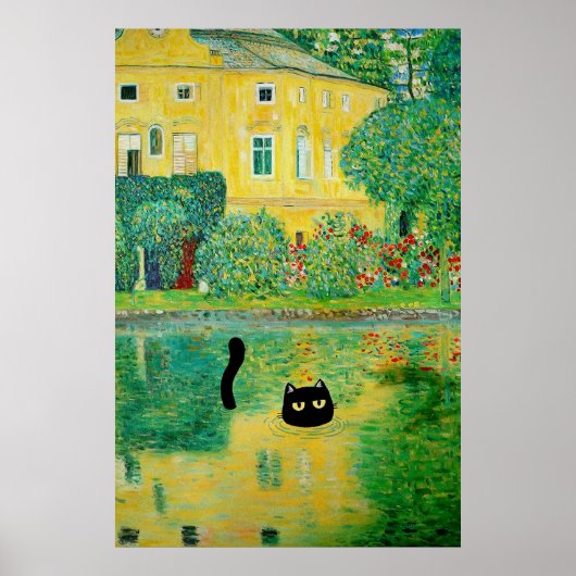 Schloss Kammer auf dem Attersee Cat Poster (Vorne)
