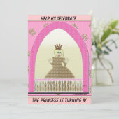 Schloss-Königin-Geburtstags-Einladung Einladung (Stehend Vorderseite)