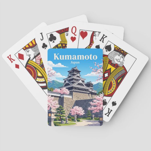Schloss Kumamoto Japan Spielkarten (Rückseite)