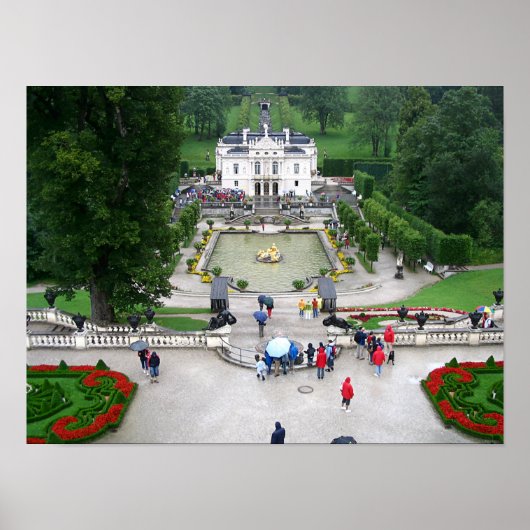 Schloss Linderhof in Bayern, Deutschland Poster (Vorne)