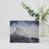 Schloss Lindisfarne von Moonlight.JPG Postkarte (Stehend Vorderseite)