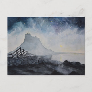 Schloss Lindisfarne von Moonlight.JPG Postkarte