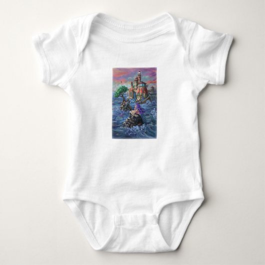 Schloss Mermaid Baby Strampler (Vorderseite)