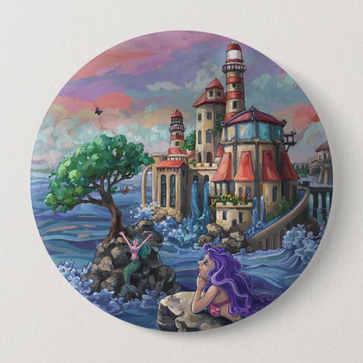 Schloss Mermaid Button (Vorderseite)